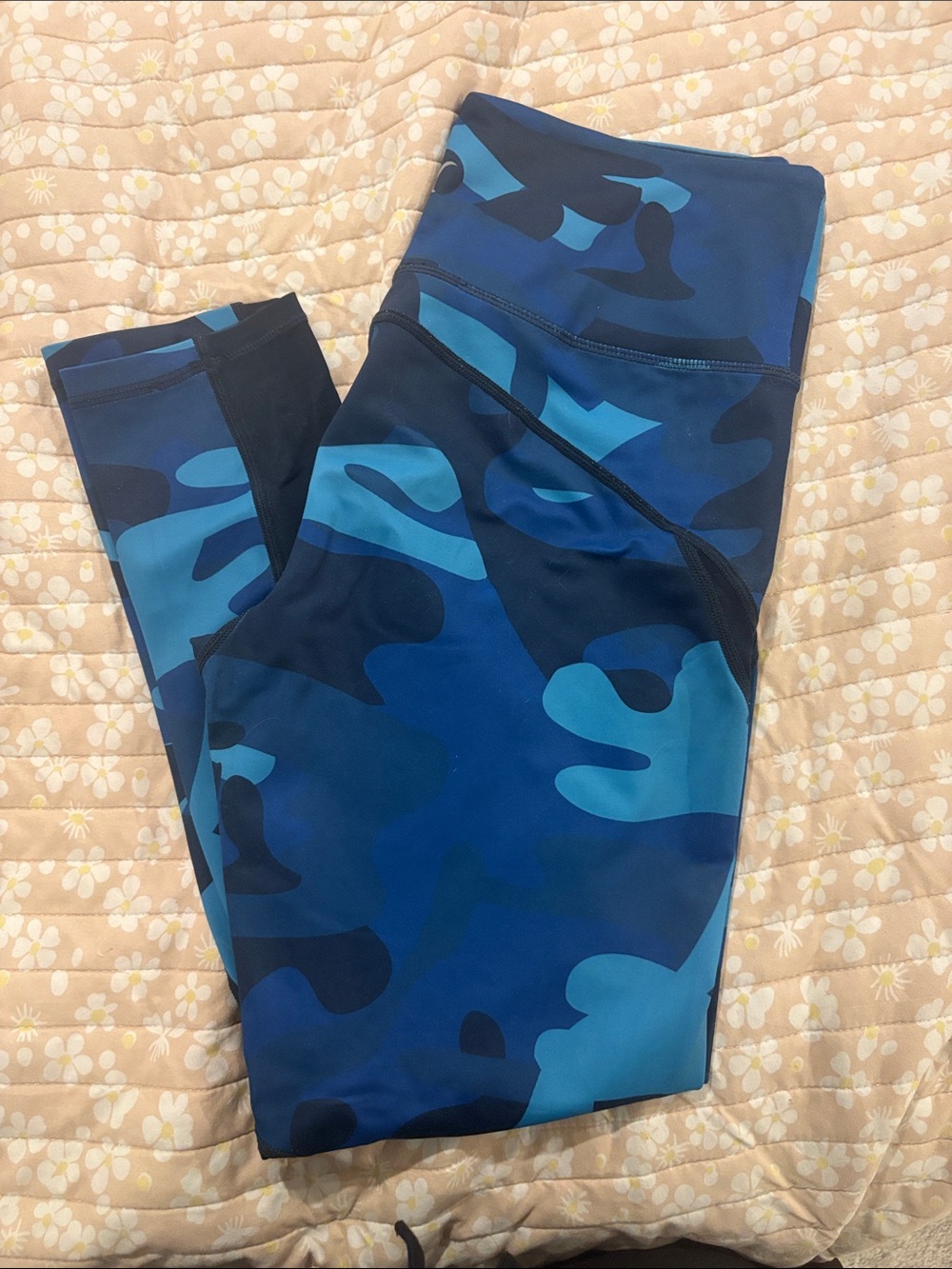 Girls' Blue Camo Leggings - Kids Bottoms